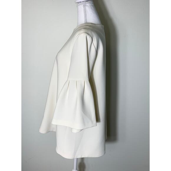 Edit White Bell Sleeve Top Sz L - Picture 2 of 4